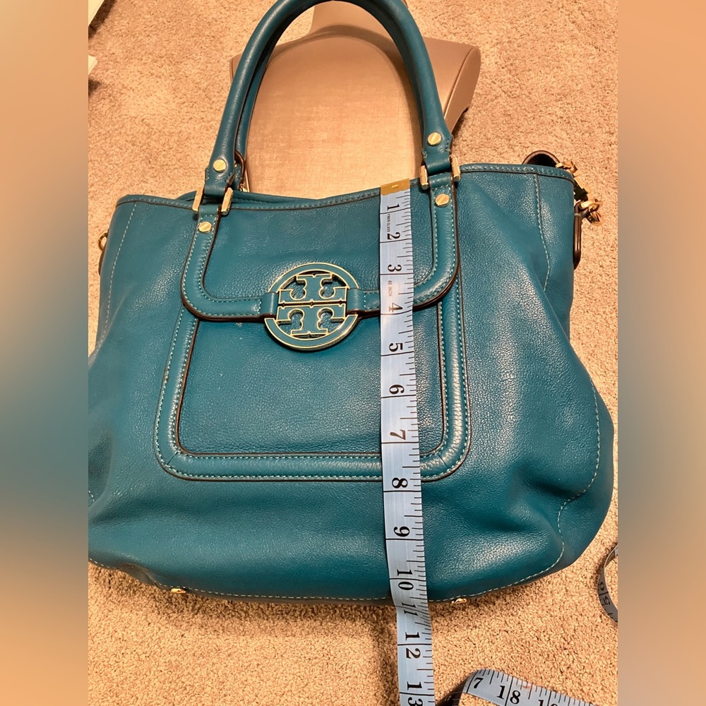 Tory Burch Amanda Hobo EUC Teal - Picture 14 of 16